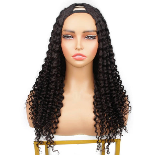 Tight Curl V Part 100% Human Hair Wig