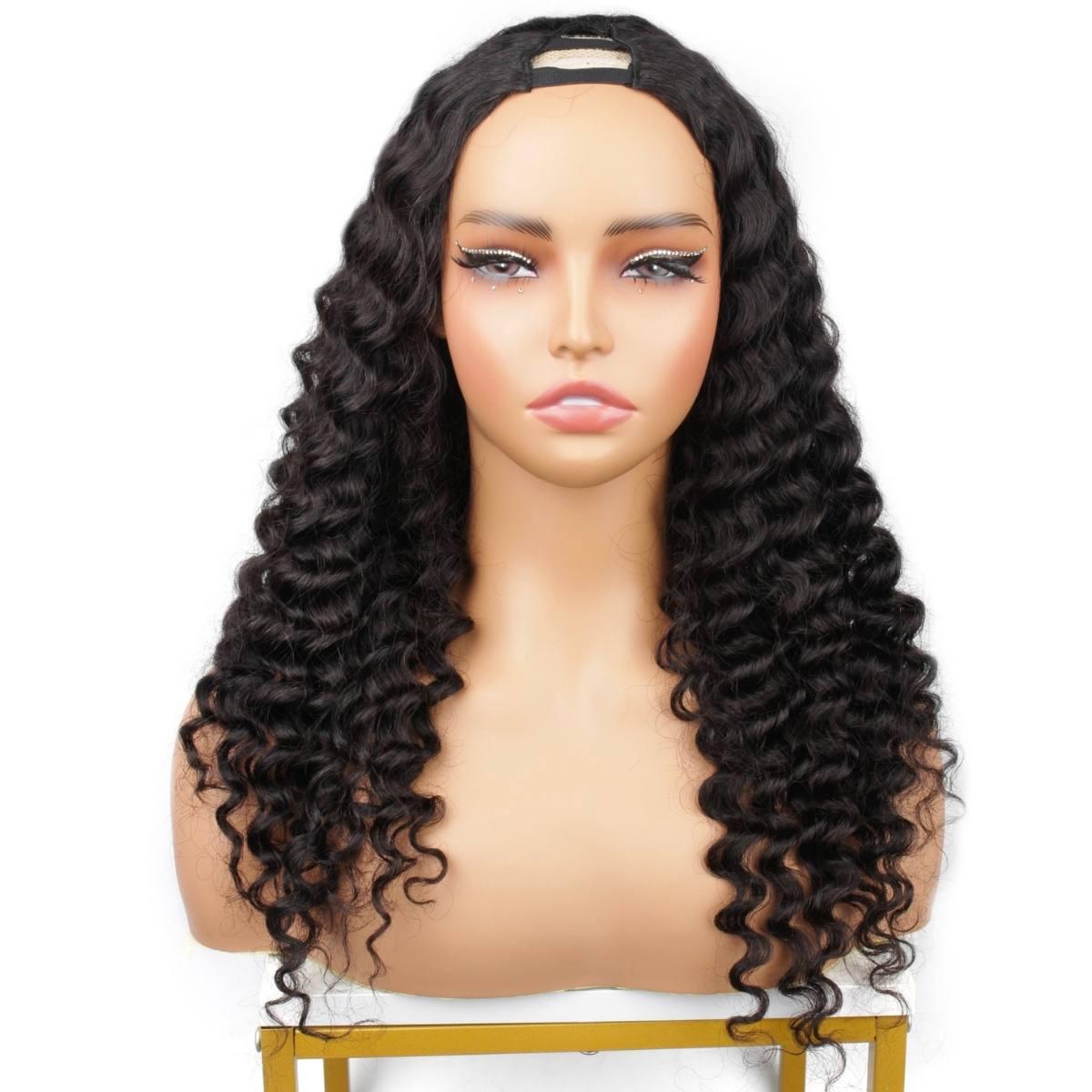 Deep Wave V Part Wig | 100% Human Hair Wig – Private Label display picture 2