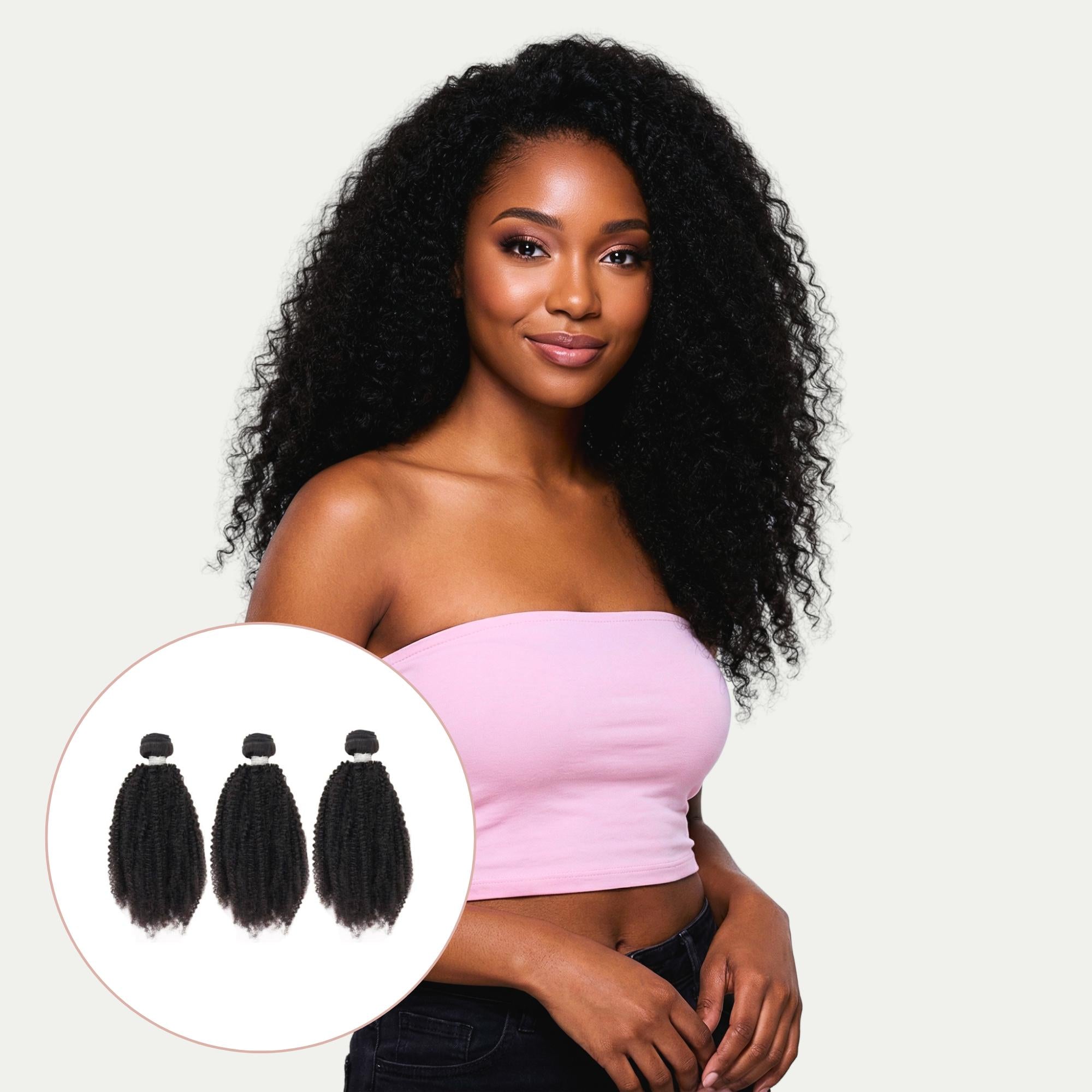Brazilian Afro Kinky Bundle Deals | 3 Bundles for One Price  display picture 1