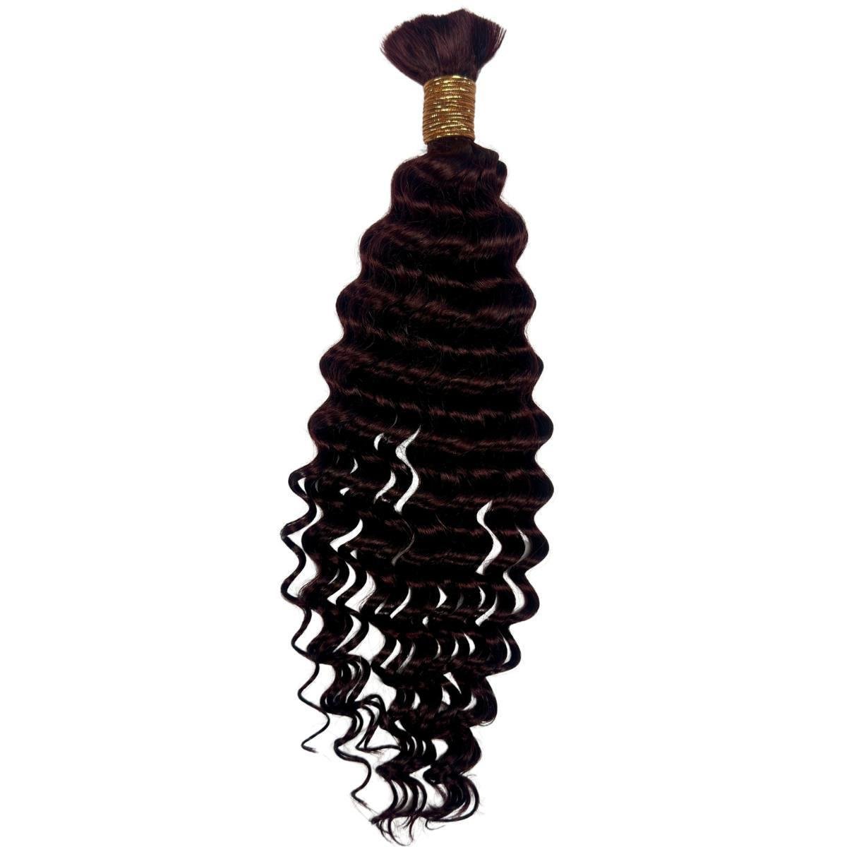 Burgundy Deep Wave Color 99J Bulk 100% Human Braiding Hair - Private Label