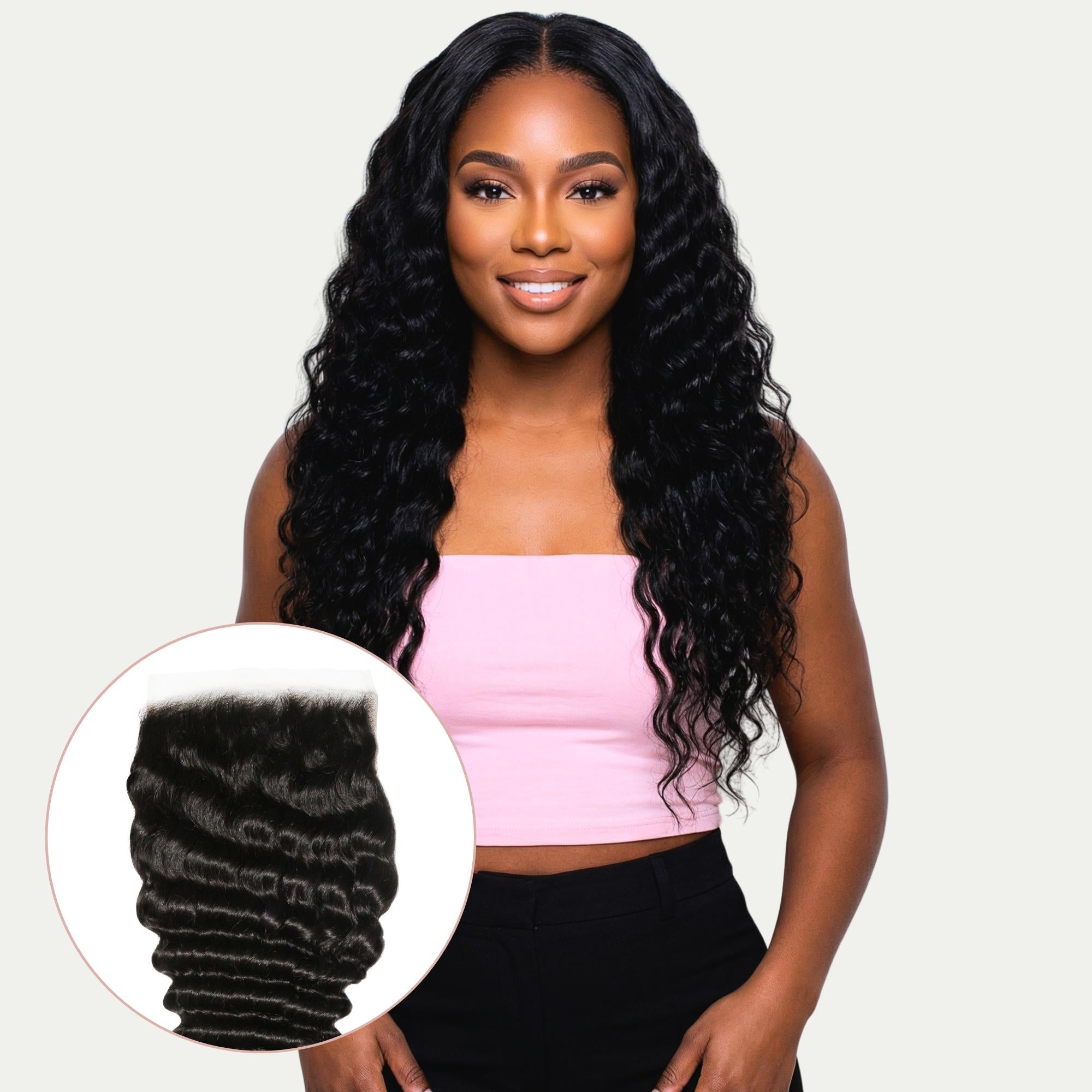 Deep Wave 7x7 HD Lace Human Hair Closure – Private Label