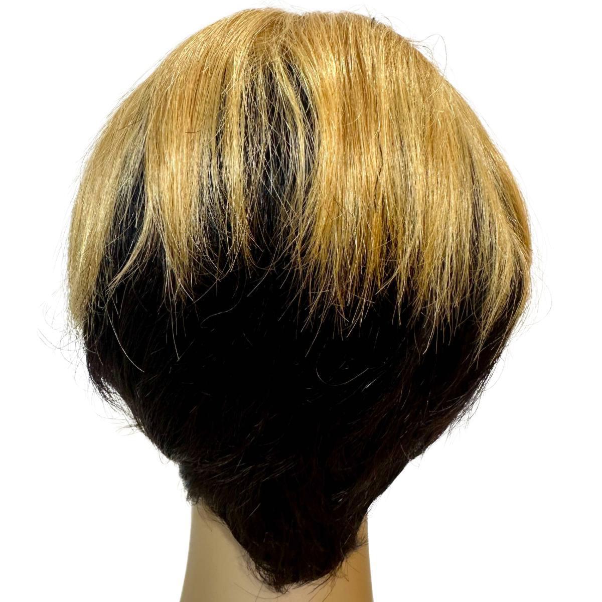 Honey Blonde Ombre Short Pixie Wig Back