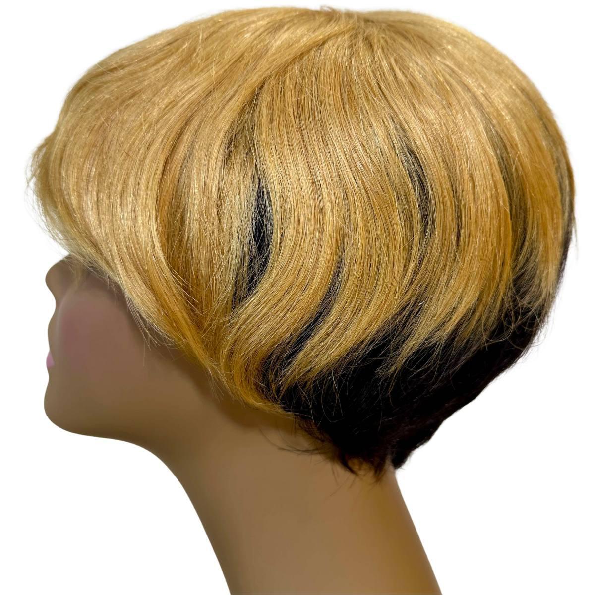 Honey Blonde Ombre Short Pixie Wig Side