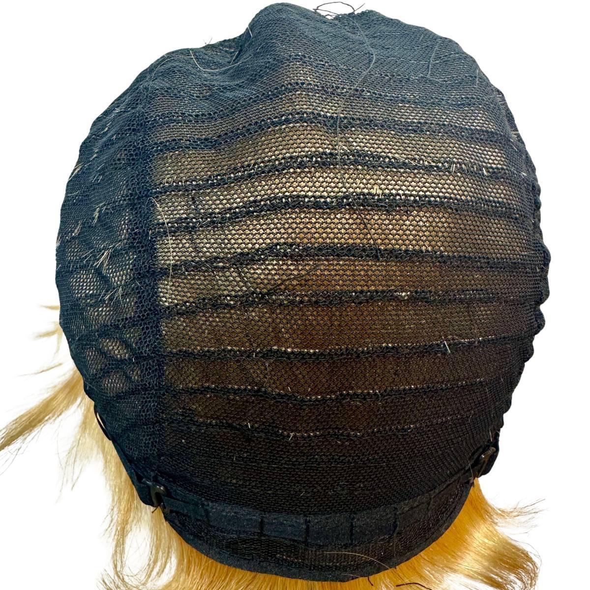 Honey Blonde Short Pixie Wig Cap Back