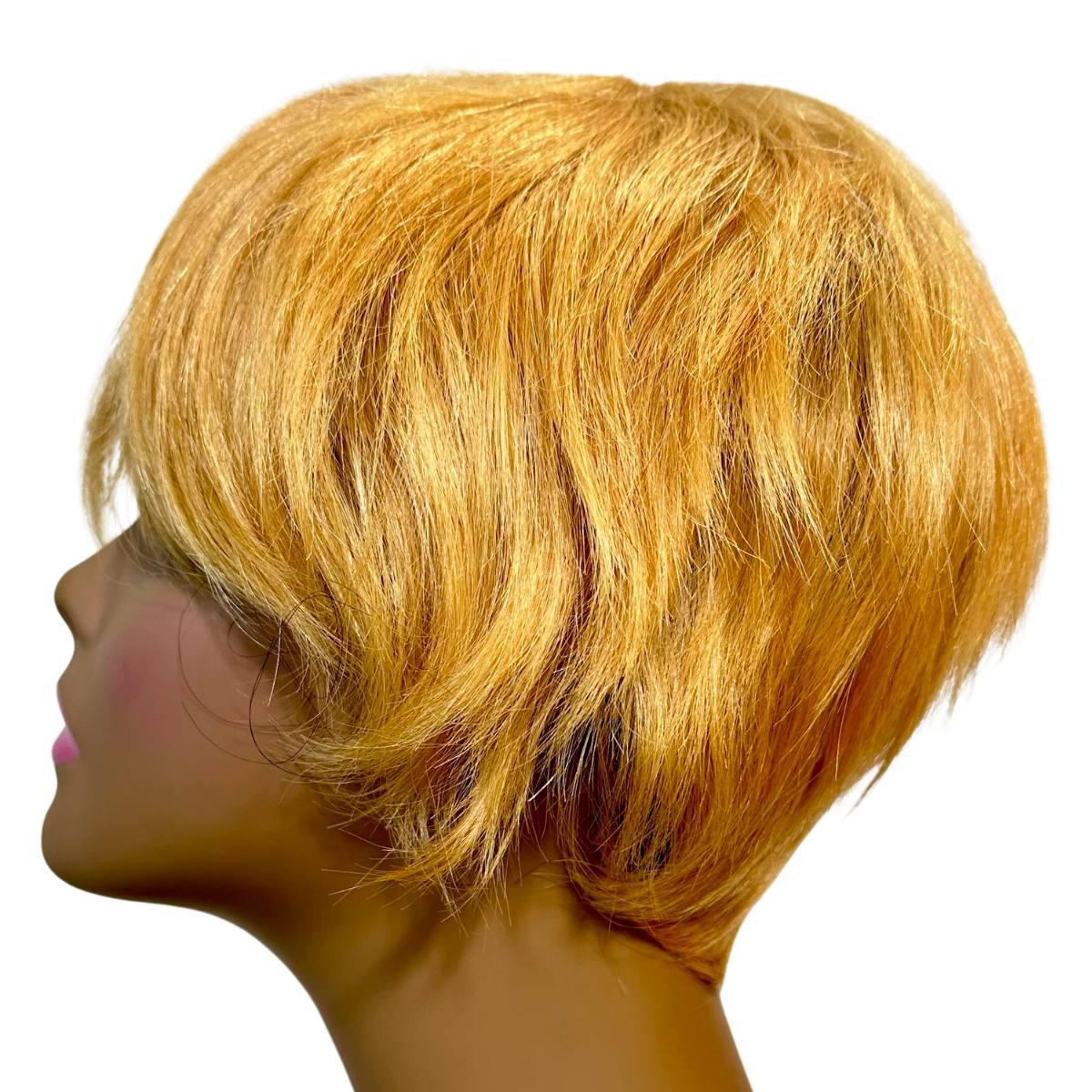 Honey Blonde Short Pixie Wig Side