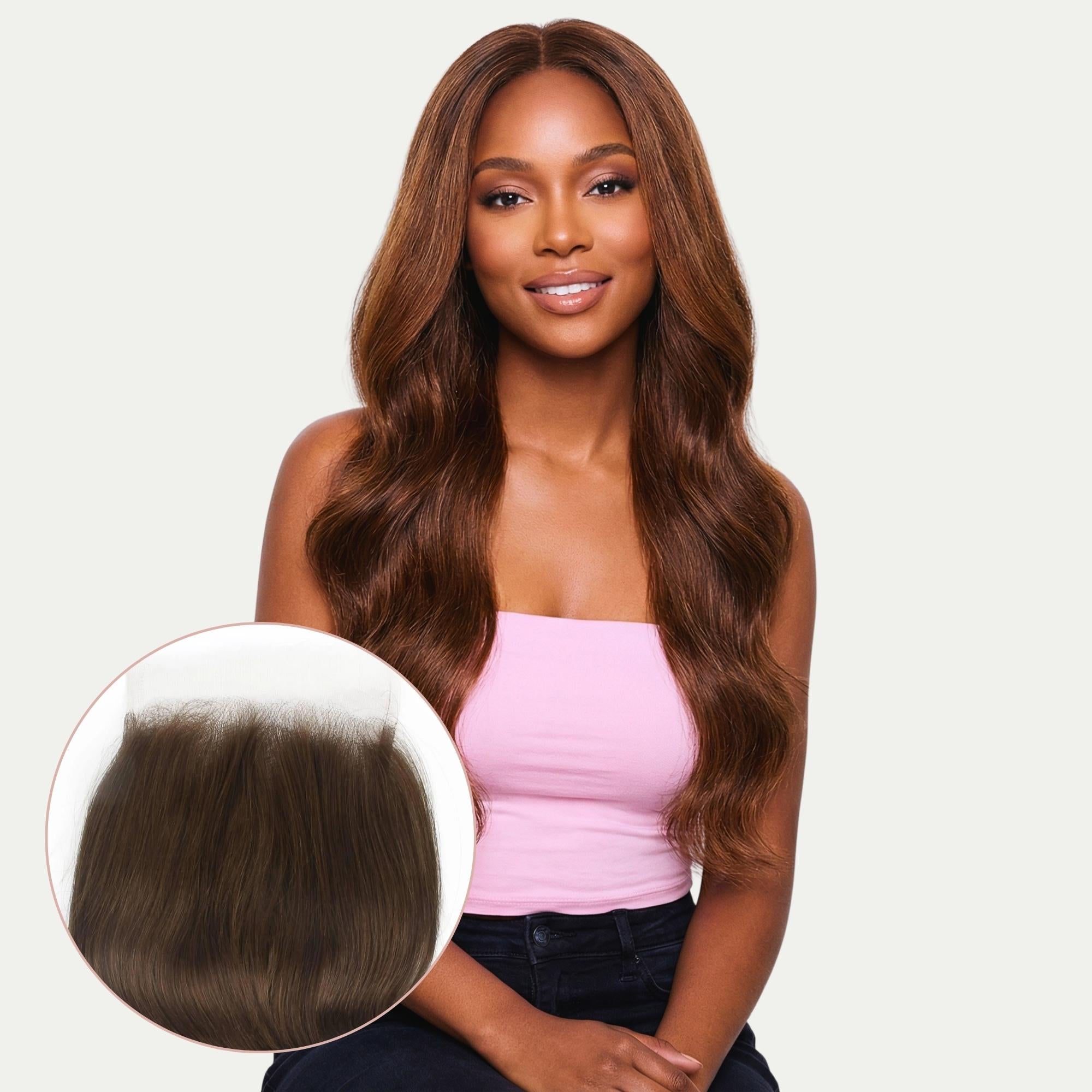 Medium Brown Body Wave 5x5 HD Lace Human Hair Closure 