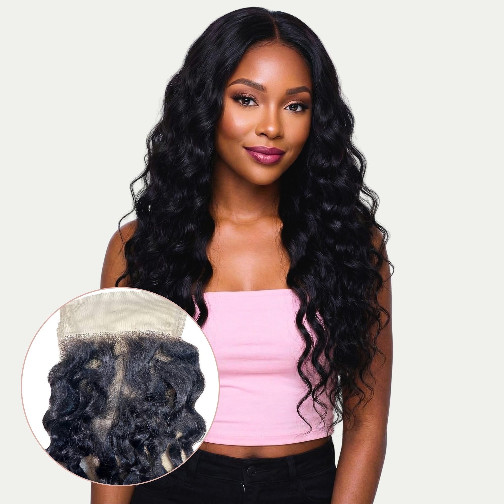 Spanish Wave Hair Closure | 4x4 Wet and Wavy Closure for  display picture 2