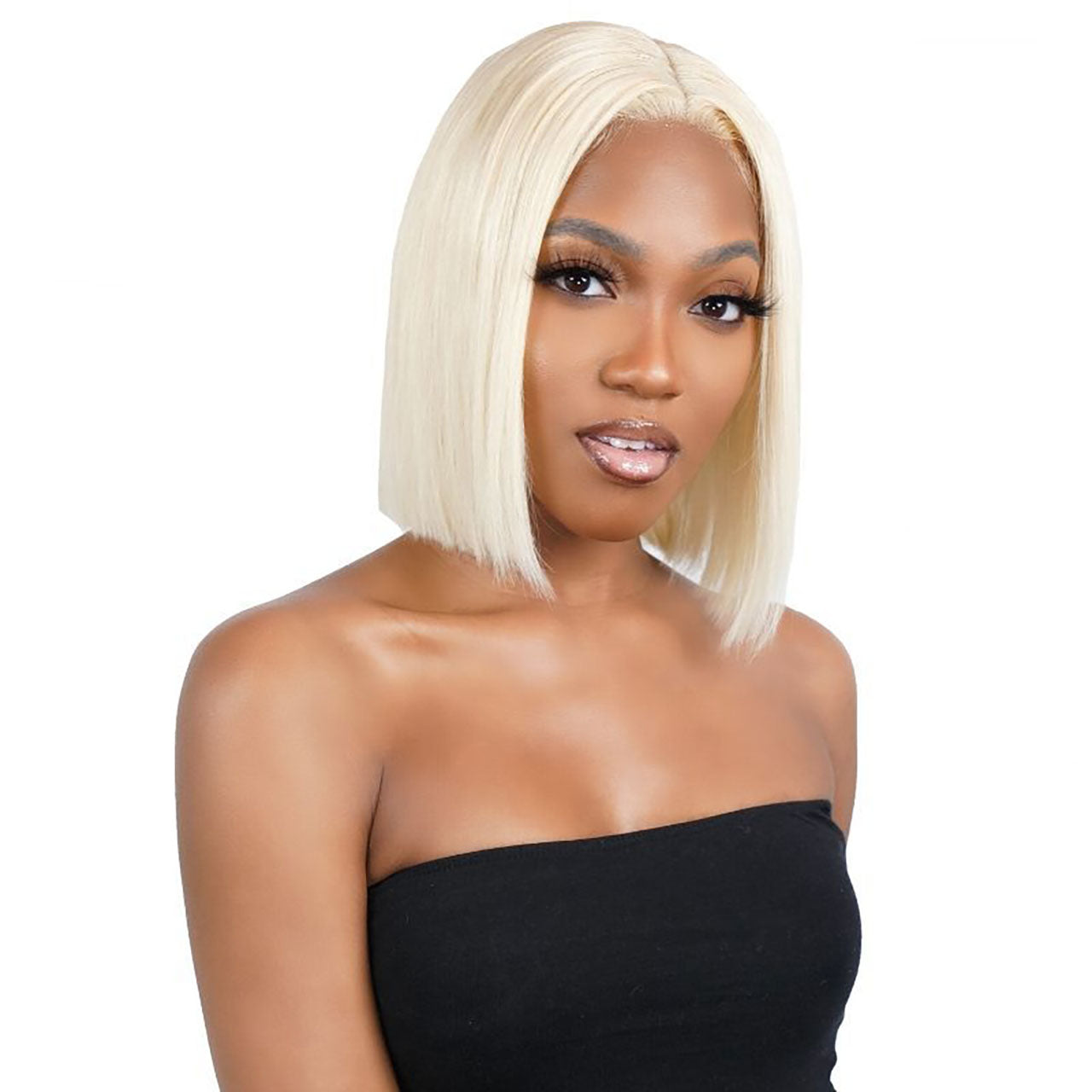 Blonde Straight 4x4 Transparent Bob Wig