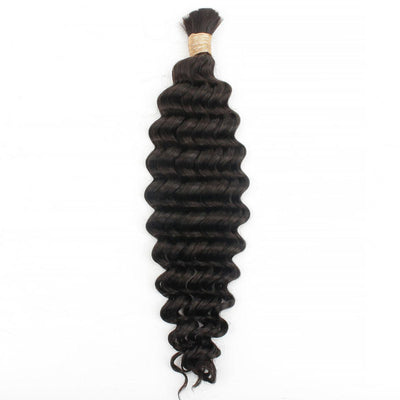 deep wave bulk human braiding hair bundle