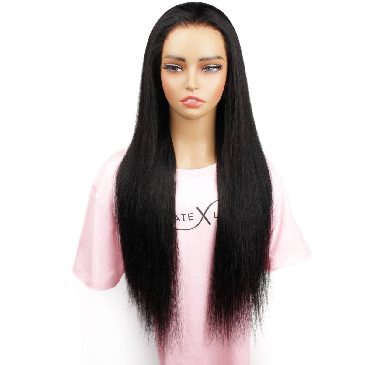 Jet Black Straight 13x4 HD Lace Front Wig – Private Label