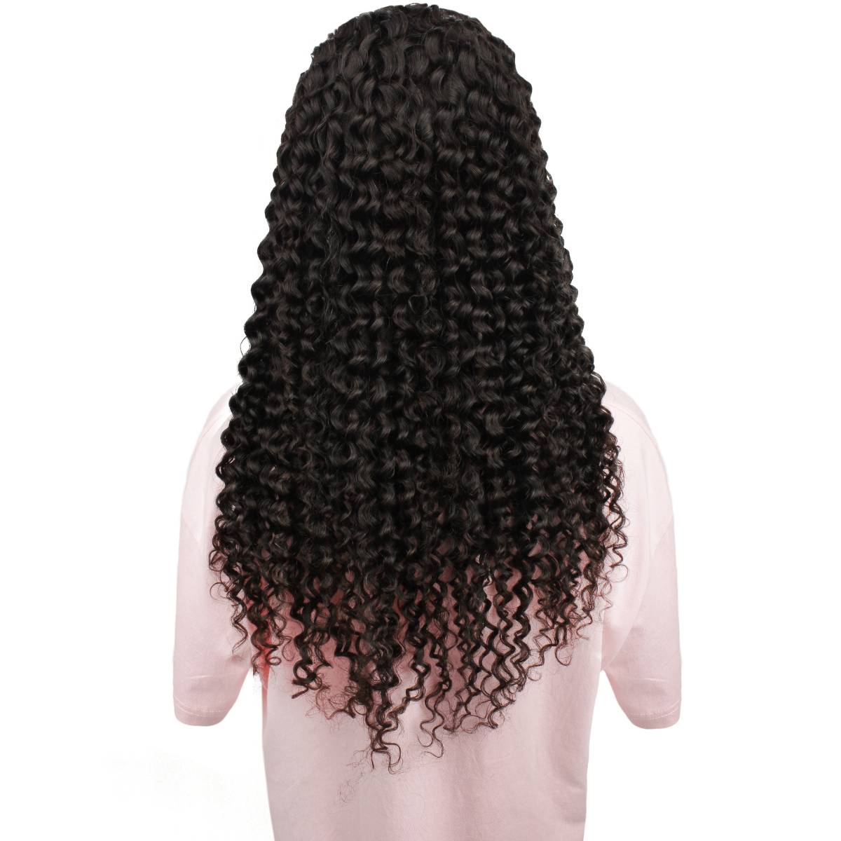Kinky Curly Human Hair Half Wig