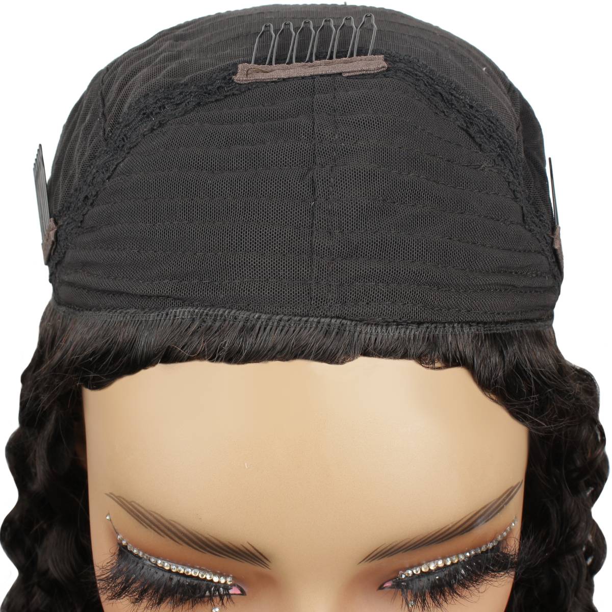 Kinky Curly Human Hair Half Wig