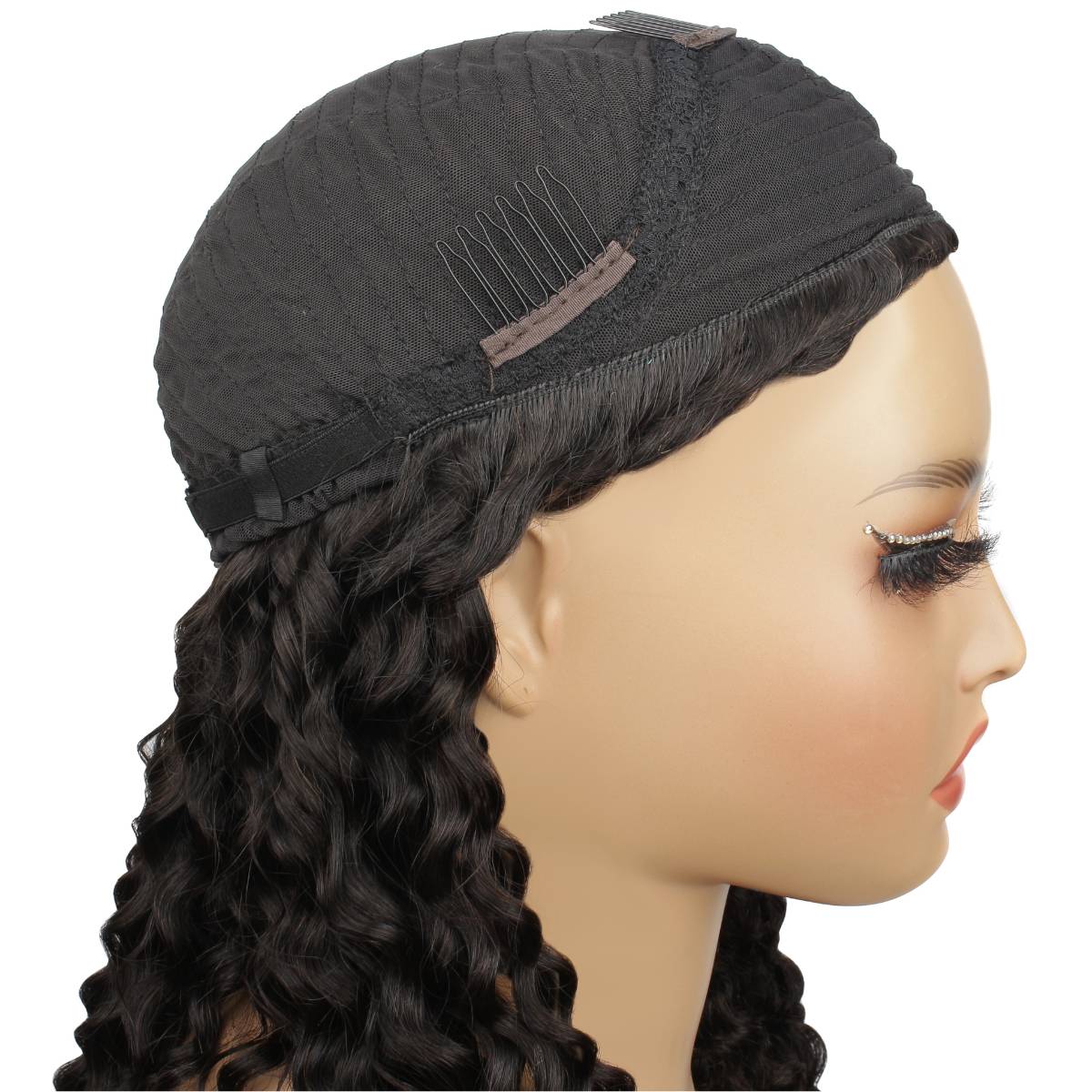 Kinky Curly Human Hair Half Wig