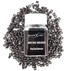 Brown Micro Beads 5x3x3 mm (500 Pieces)