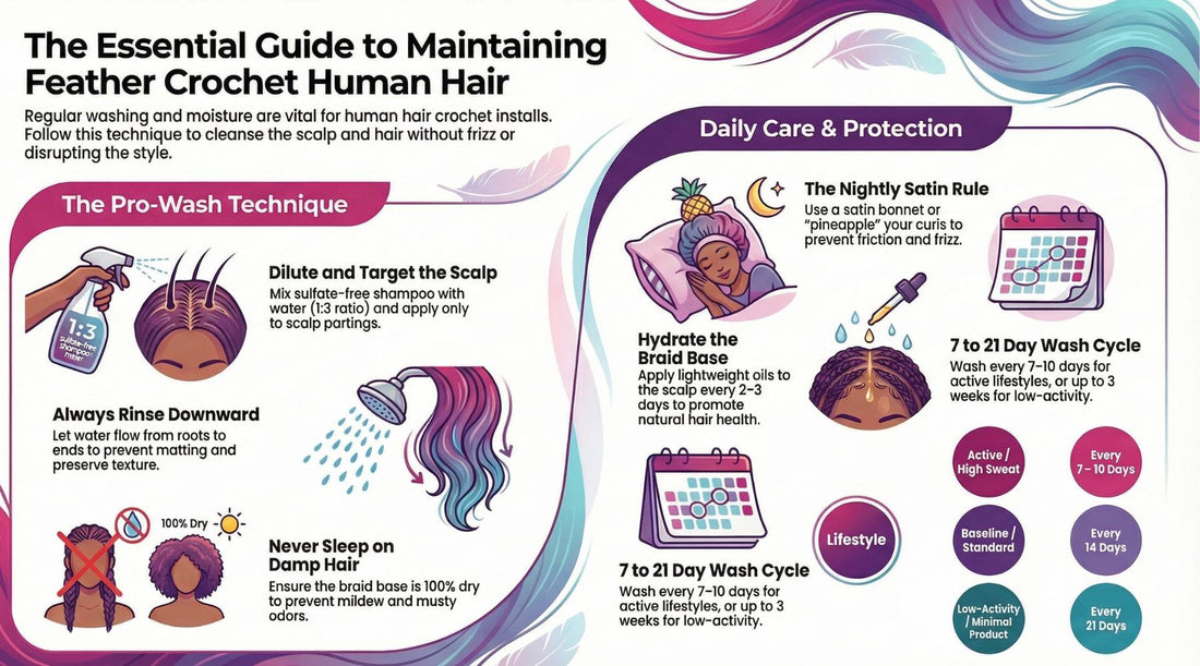 How to Wash and Care for Feather Crochet Human Hair - Private Label