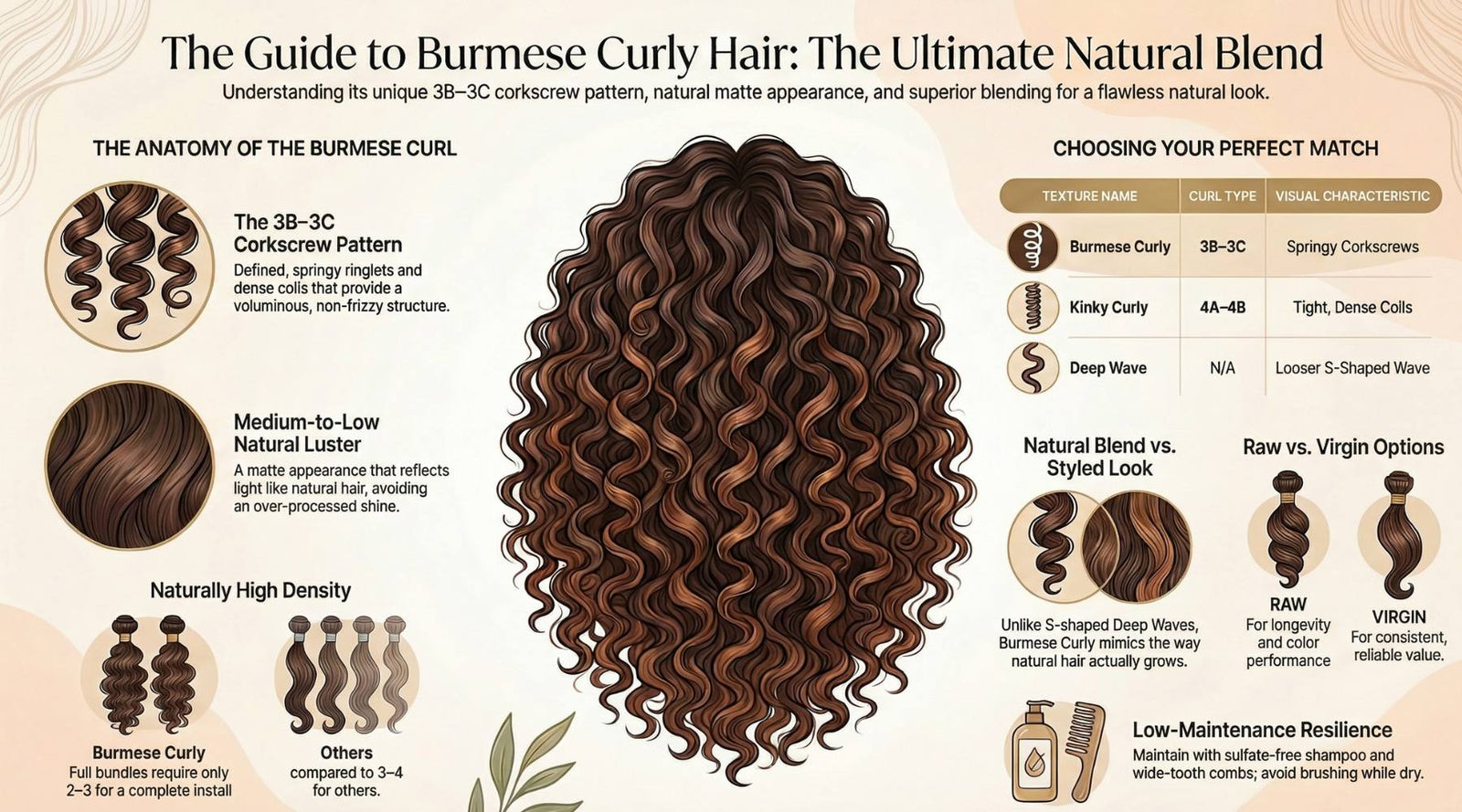 What Is Burmese Curly Hair? The Curl Pattern Explained - Private Label