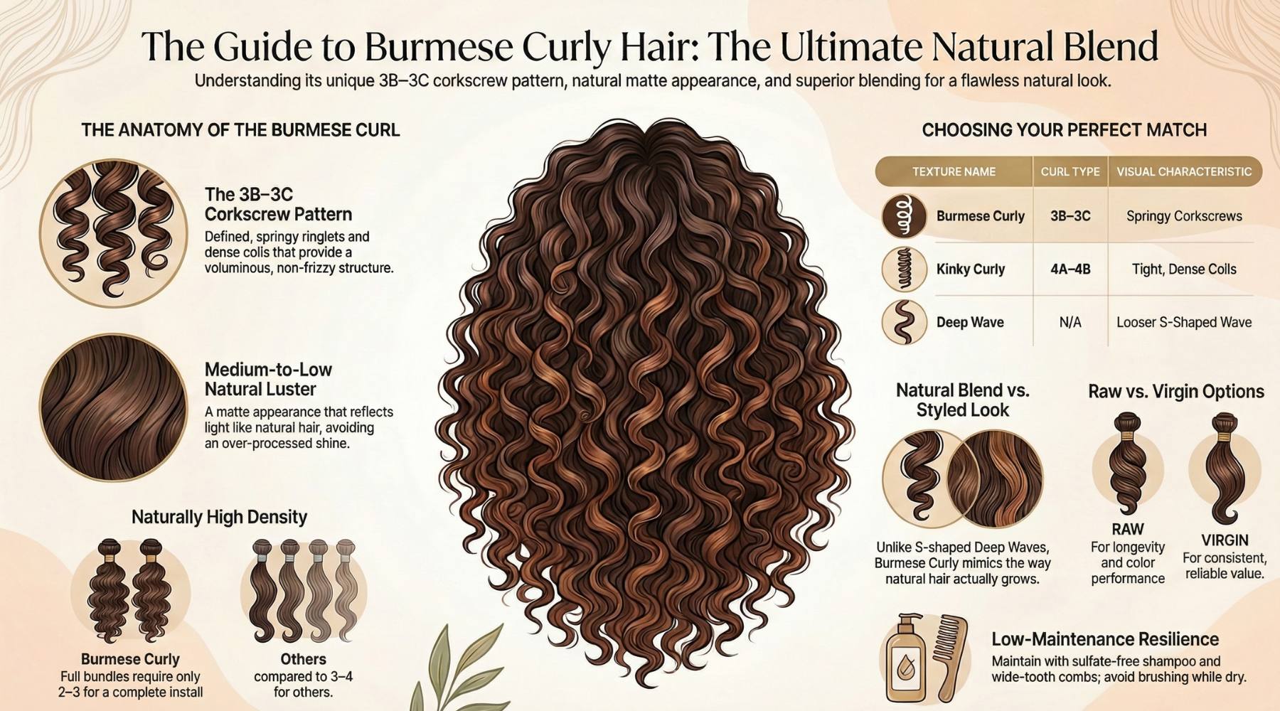 What Is Burmese Curly Hair? The Curl Pattern Explained - Private Label
