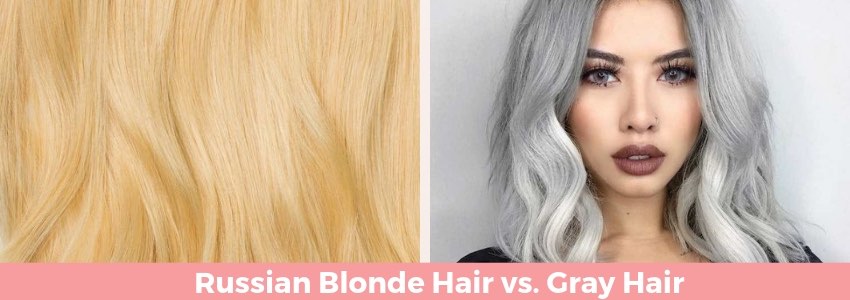 russian blonde hair vs gray hair extensions