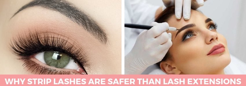 why strip lashes are safer than lash extensions