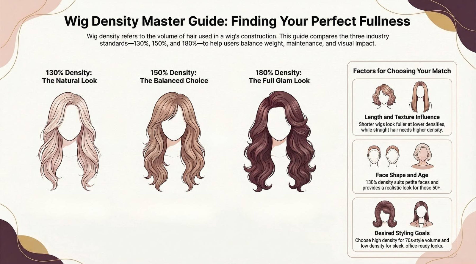 Wig Density Guide: 130% vs 150% vs 180% — Which Looks Most Natural? - Private Label