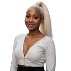 Bleach Blonde 100% Human Hair Ponytail Extension - Private Label