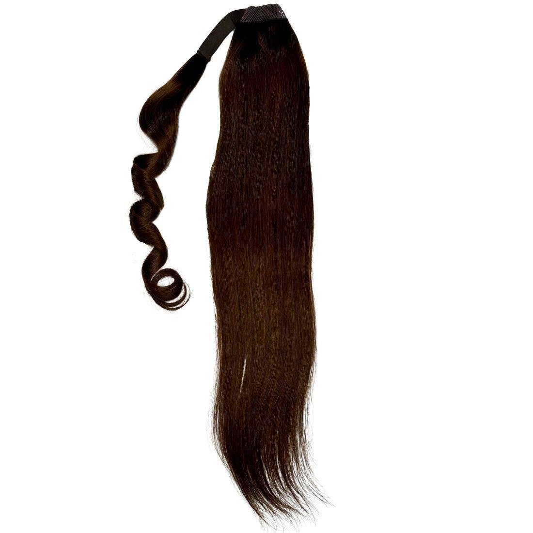 Dark Brown 100% Human Hair Ponytail Extension - Private Label
