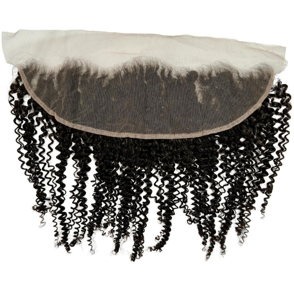 Jerry Curl 13x4 Transparent Lace Human Hair Frontal - Private Label