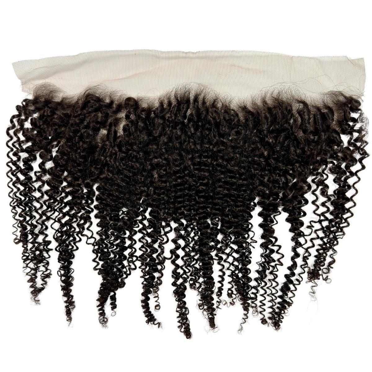 Jerry Curl 13x4 Transparent Lace Human Hair Frontal - Private Label