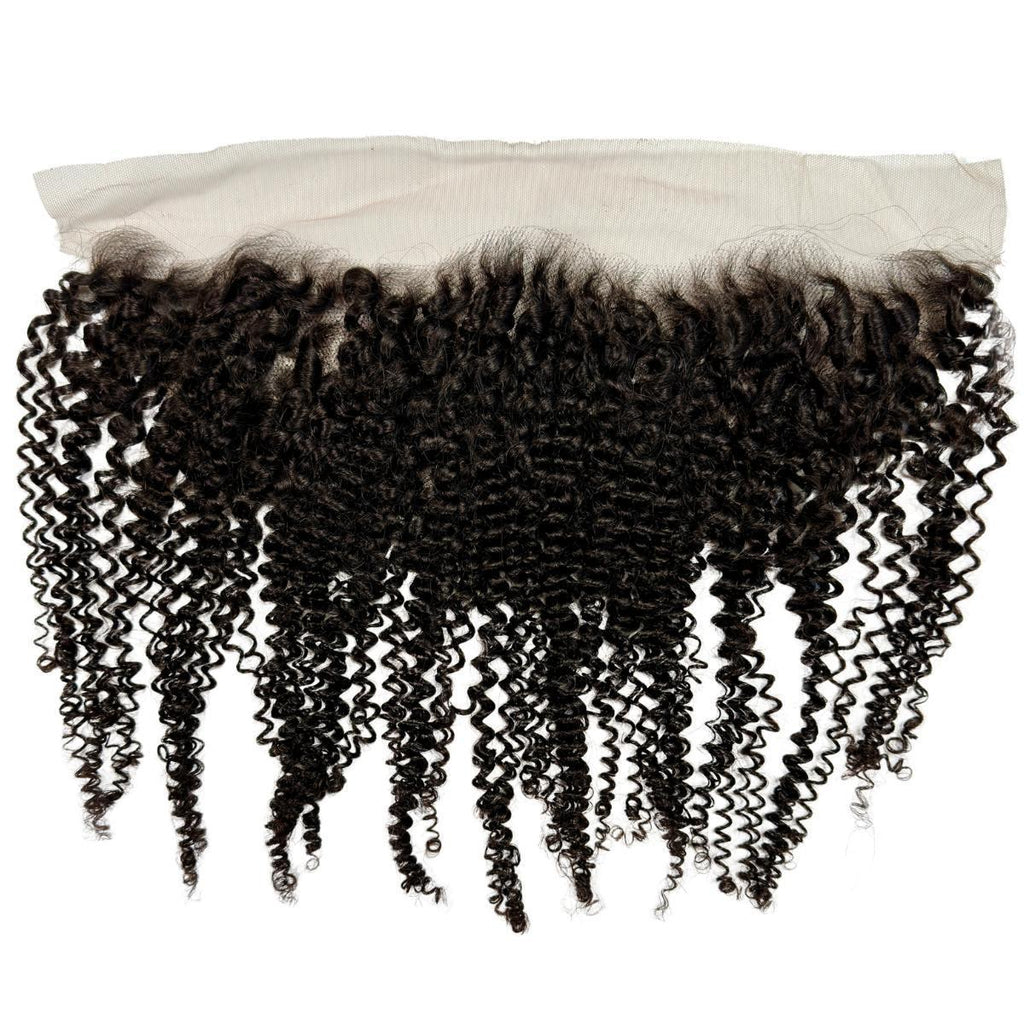Jerry Curl 13x4 Transparent Lace Human Hair Frontal - Private Label