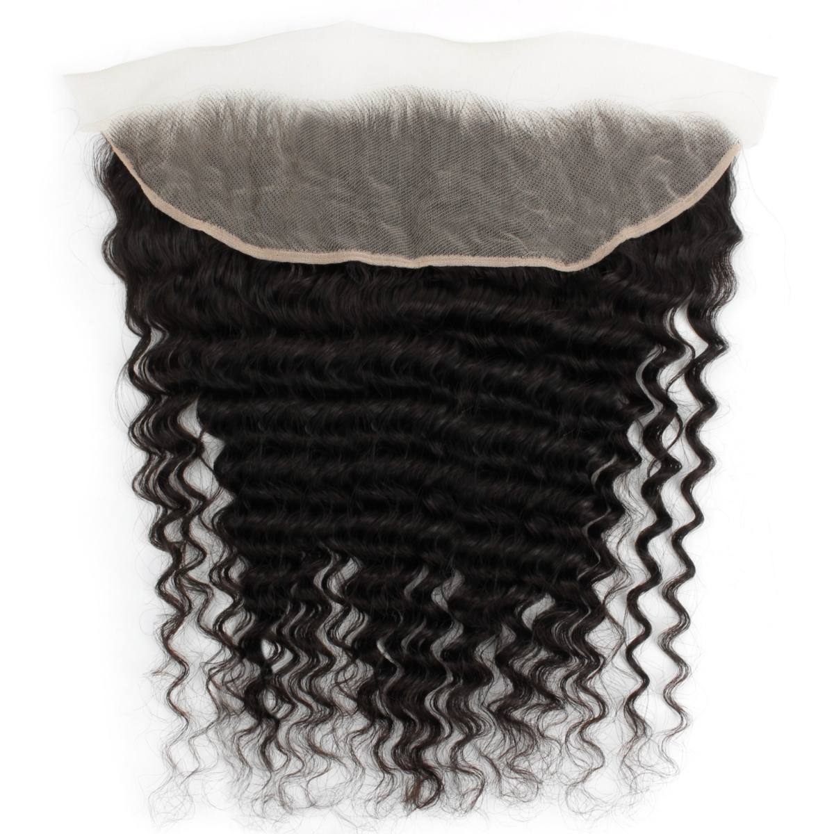 Deep Wave 13x4 Transparent Lace Human Hair Frontal - Private Label