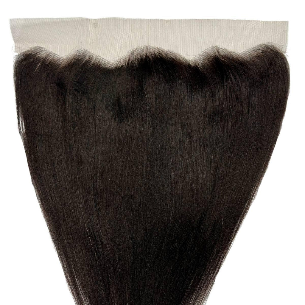 Yaki Straight 13x4 Transparent Lace Human Hair Frontal - Private Label