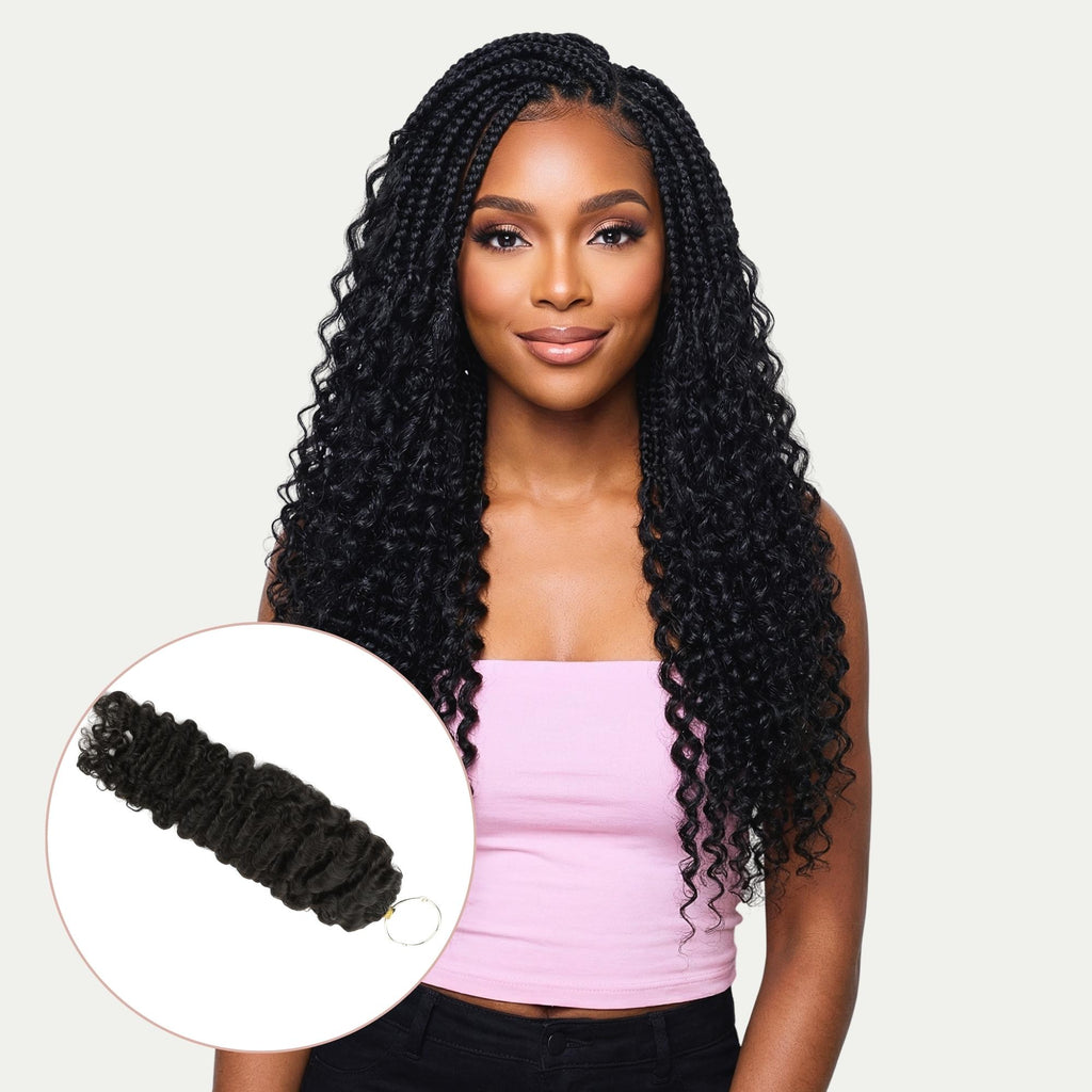16" Burmese Curly Feather Crochet Human Hair - Private Label