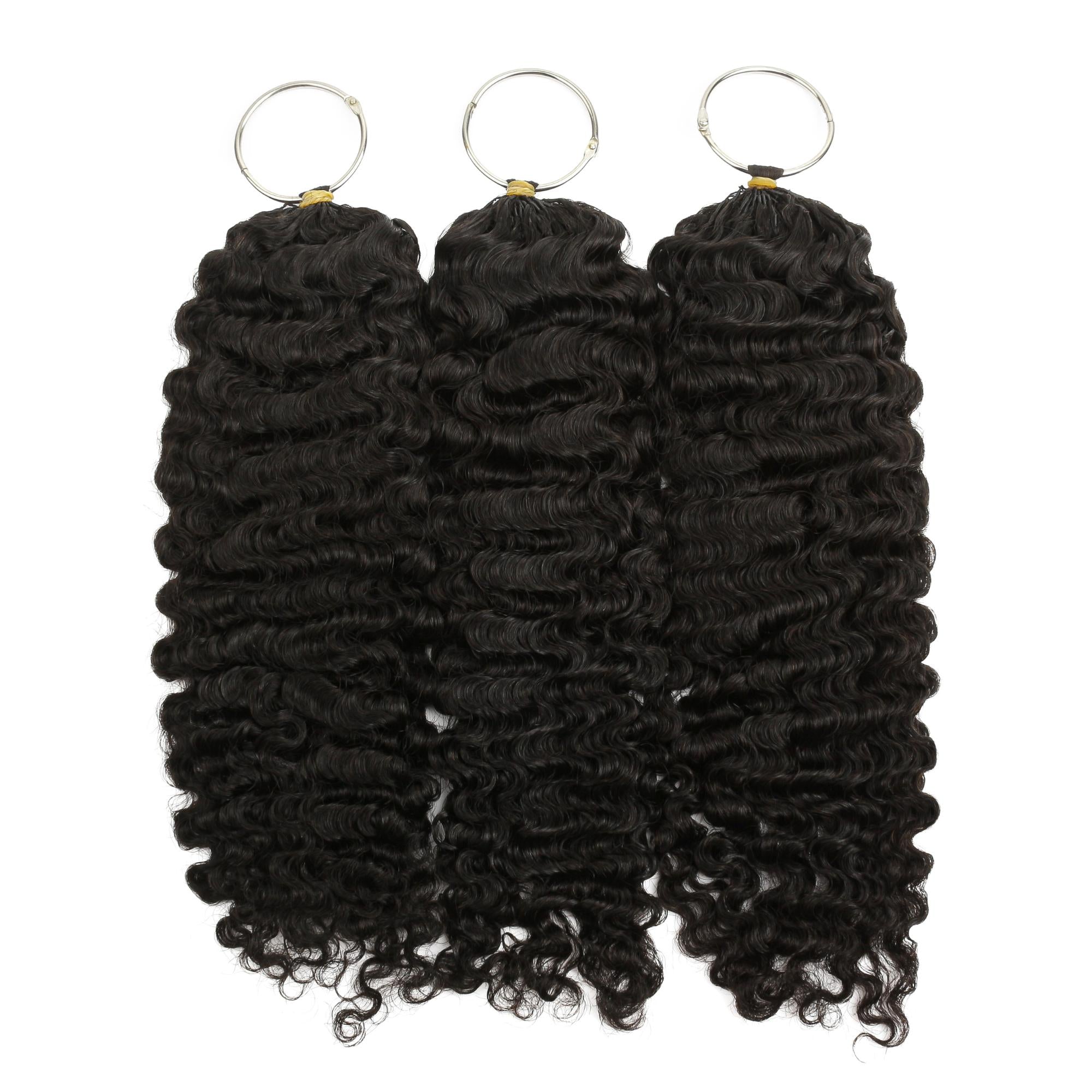 16" Burmese Curly Feather Crochet Human Hair - Private Label