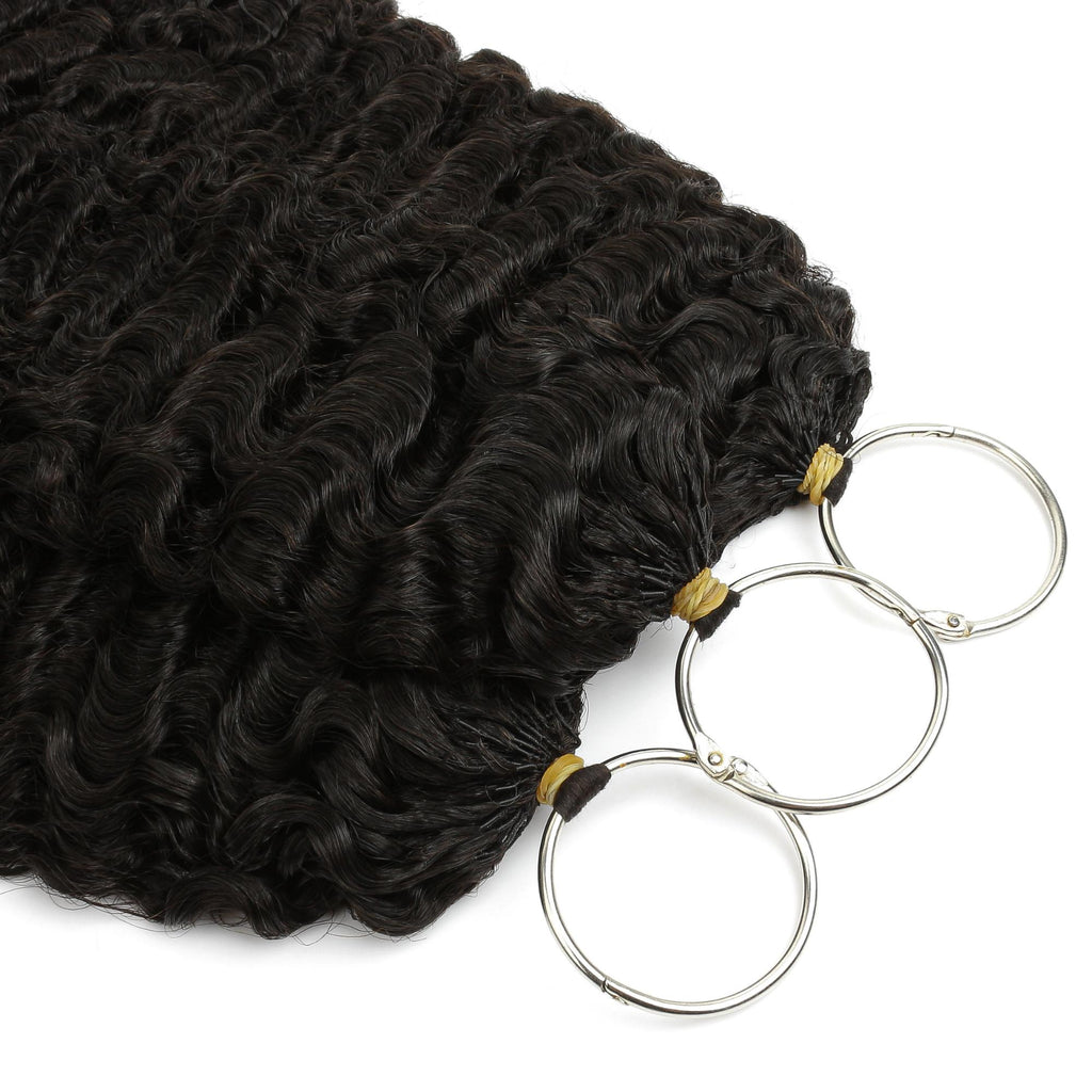 16" Burmese Curly Feather Crochet Human Hair - Private Label