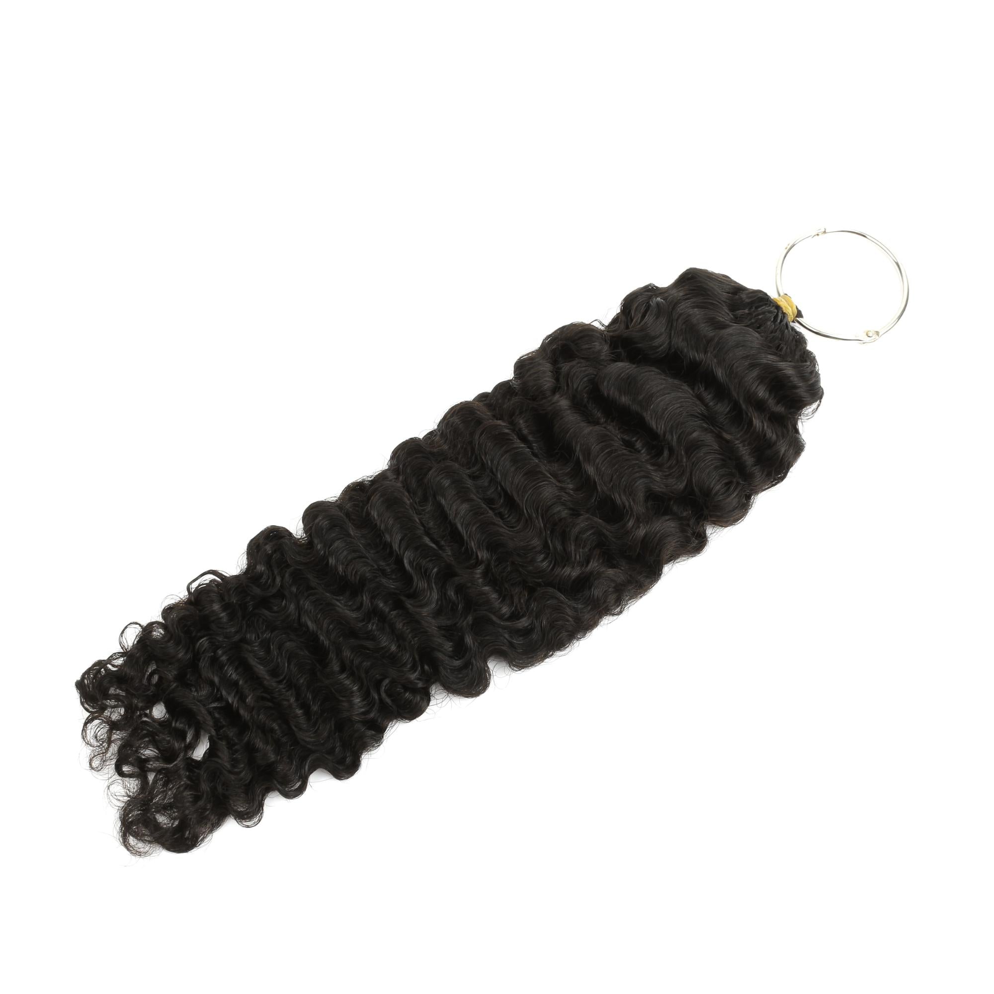 16" Burmese Curly Feather Crochet Human Hair - Private Label
