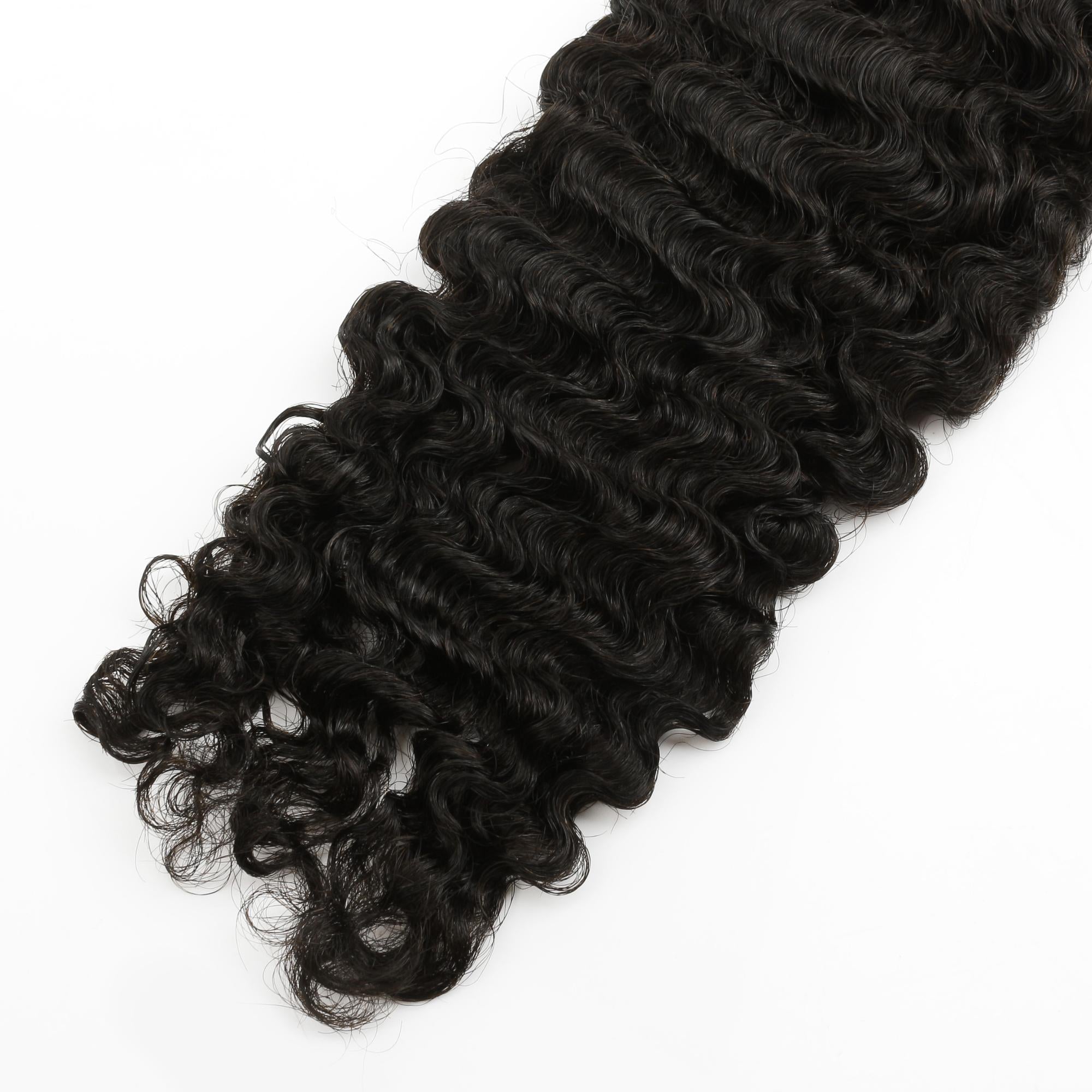 16" Burmese Curly Feather Crochet Human Hair - Private Label