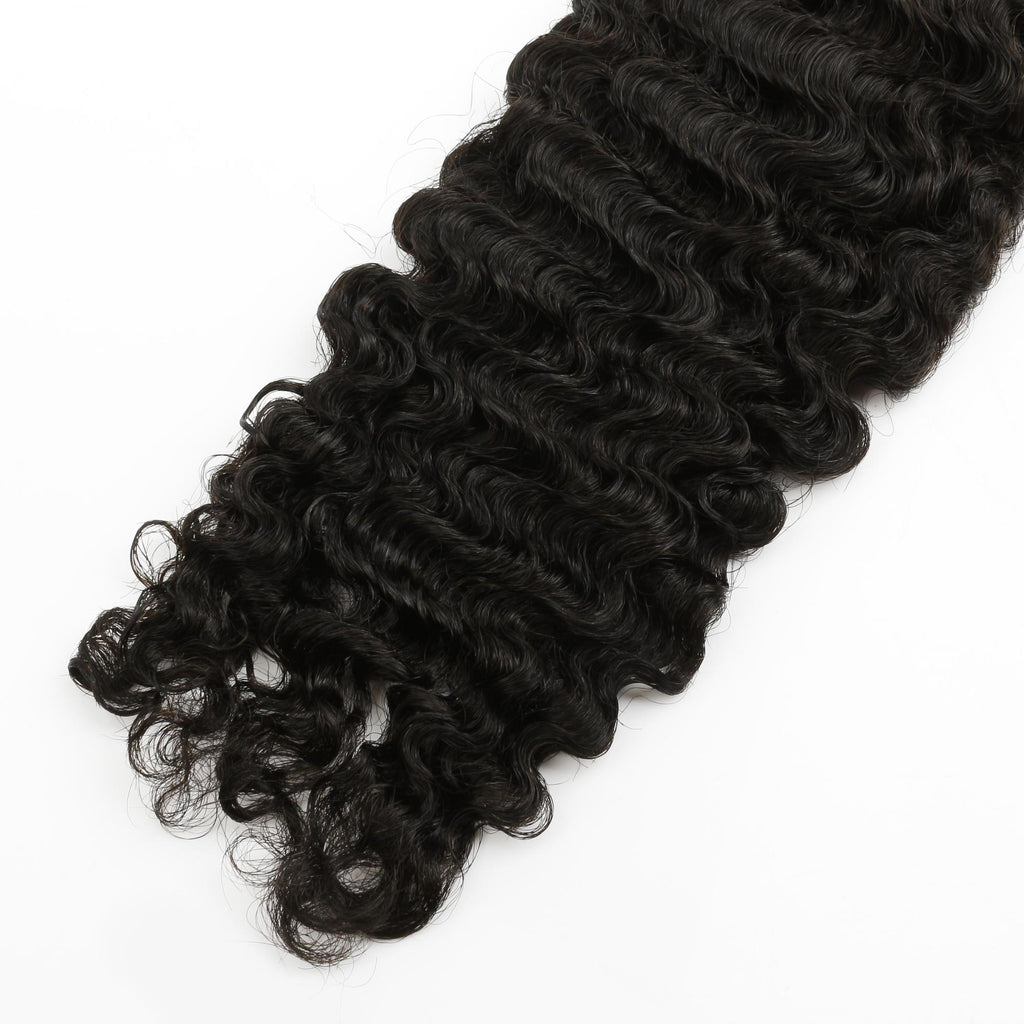 16" Burmese Curly Feather Crochet Human Hair - Private Label