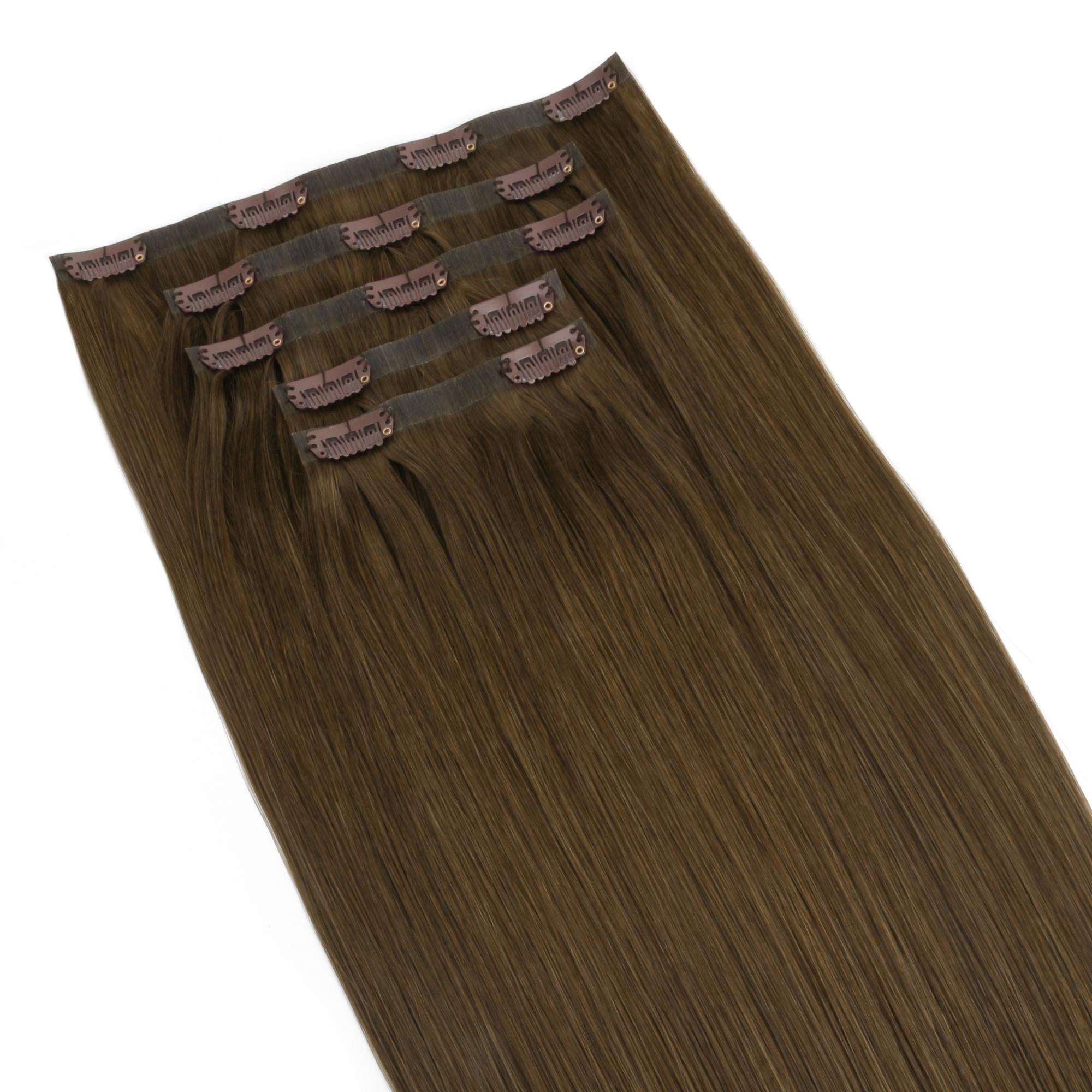 16" Chocolate Brown Invisible Clip - ins (140g) - Private Label