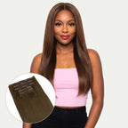 16" Chocolate Brown Invisible Clip - ins (140g) - Private Label