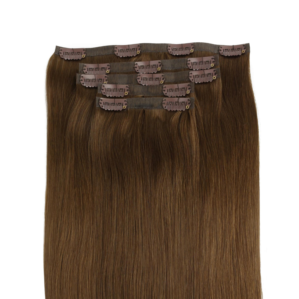16" Chocolate Brown Seamless Clip - ins (140g) - Private Label