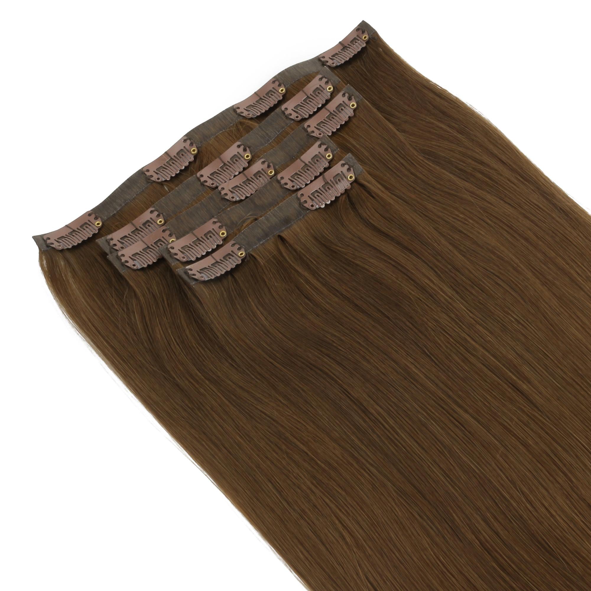 16" Chocolate Brown Seamless Clip - ins (140g) - Private Label