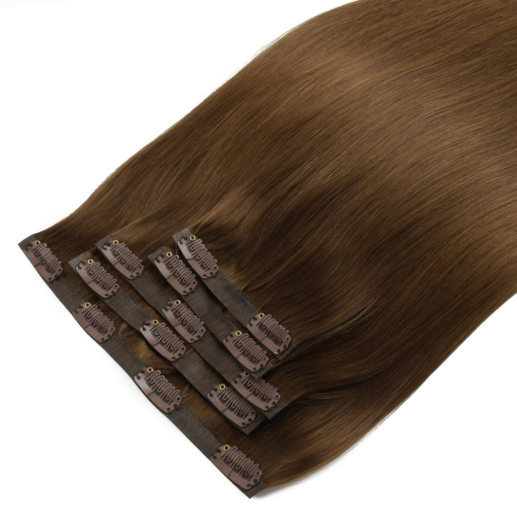 16" Chocolate Brown Seamless Clip - ins (140g) - Private Label