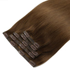 16" Chocolate Brown Seamless Clip - ins (140g) - Private Label