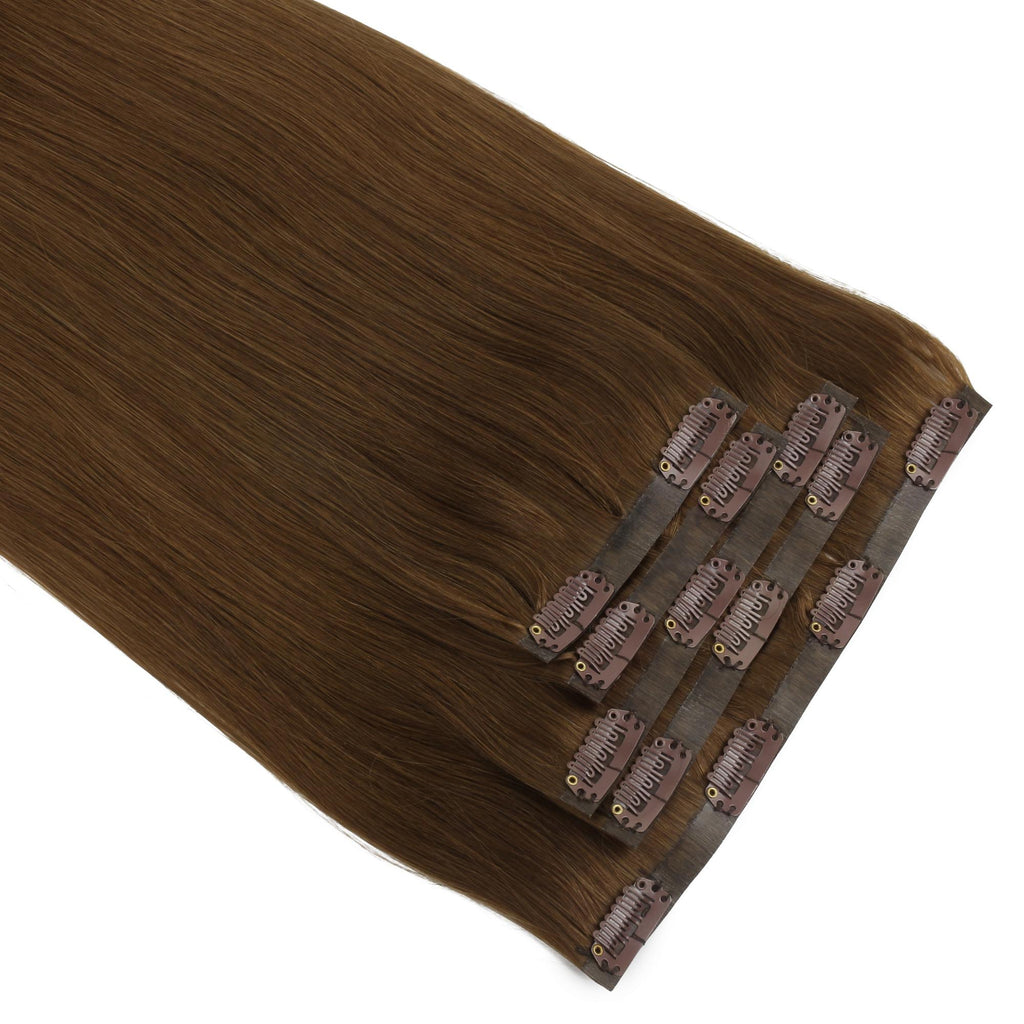 16" Chocolate Brown Seamless Clip - ins (140g) - Private Label
