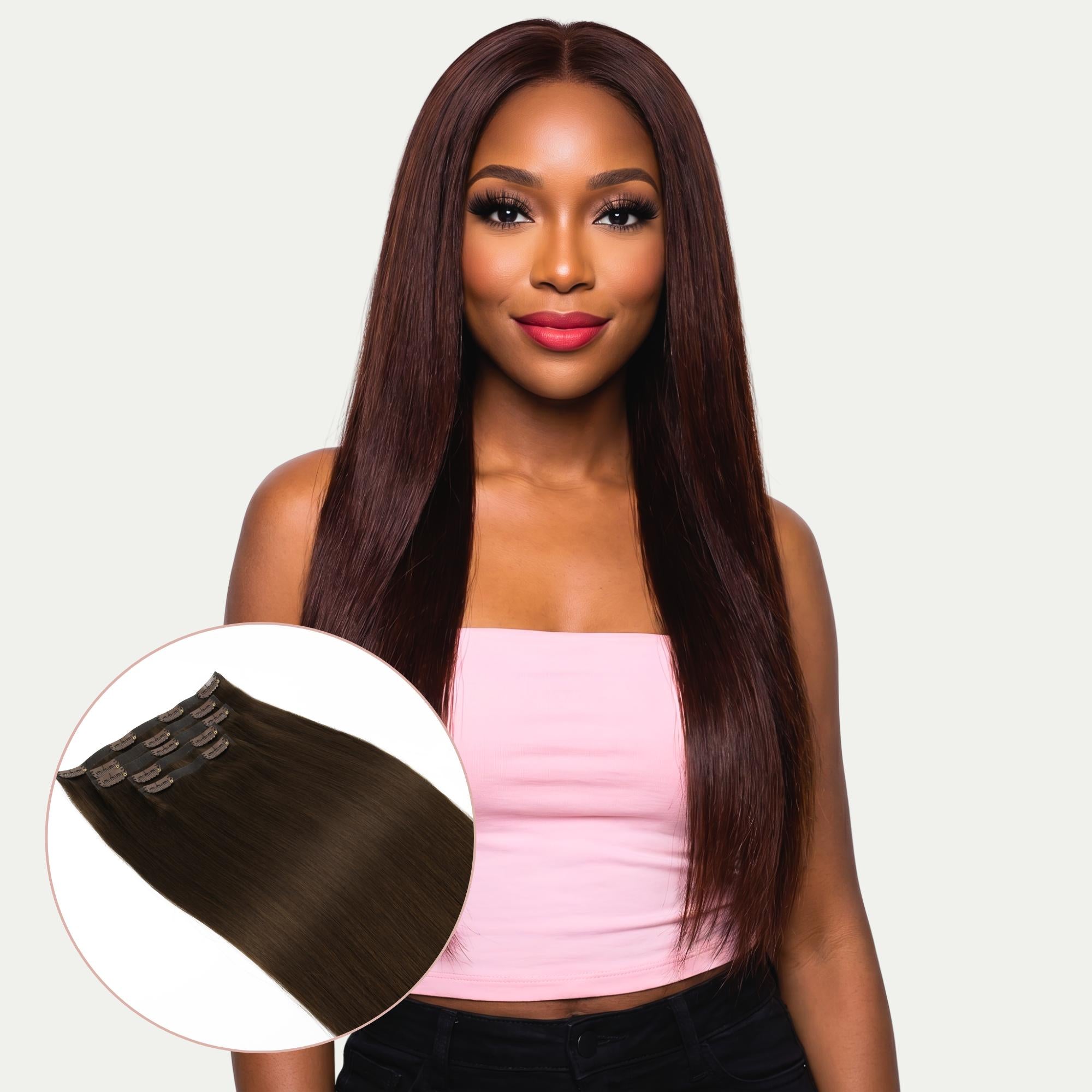 16" Dark Brown Invisible Clip - ins (140g) - Private Label