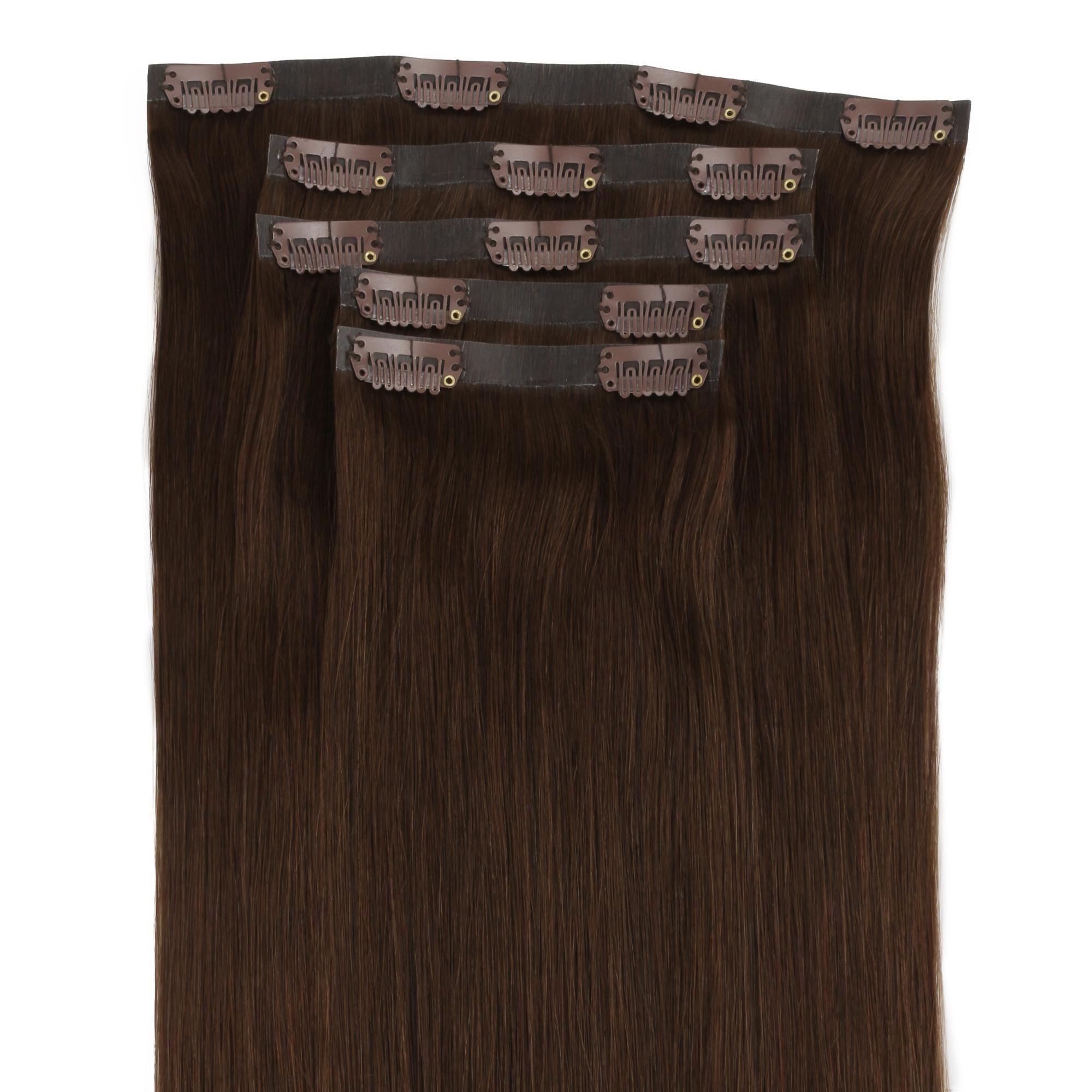 16" Dark Brown Seamless Clip - ins (140g) - Private Label
