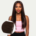 16" Dark Brown Seamless Clip - ins (140g) - Private Label