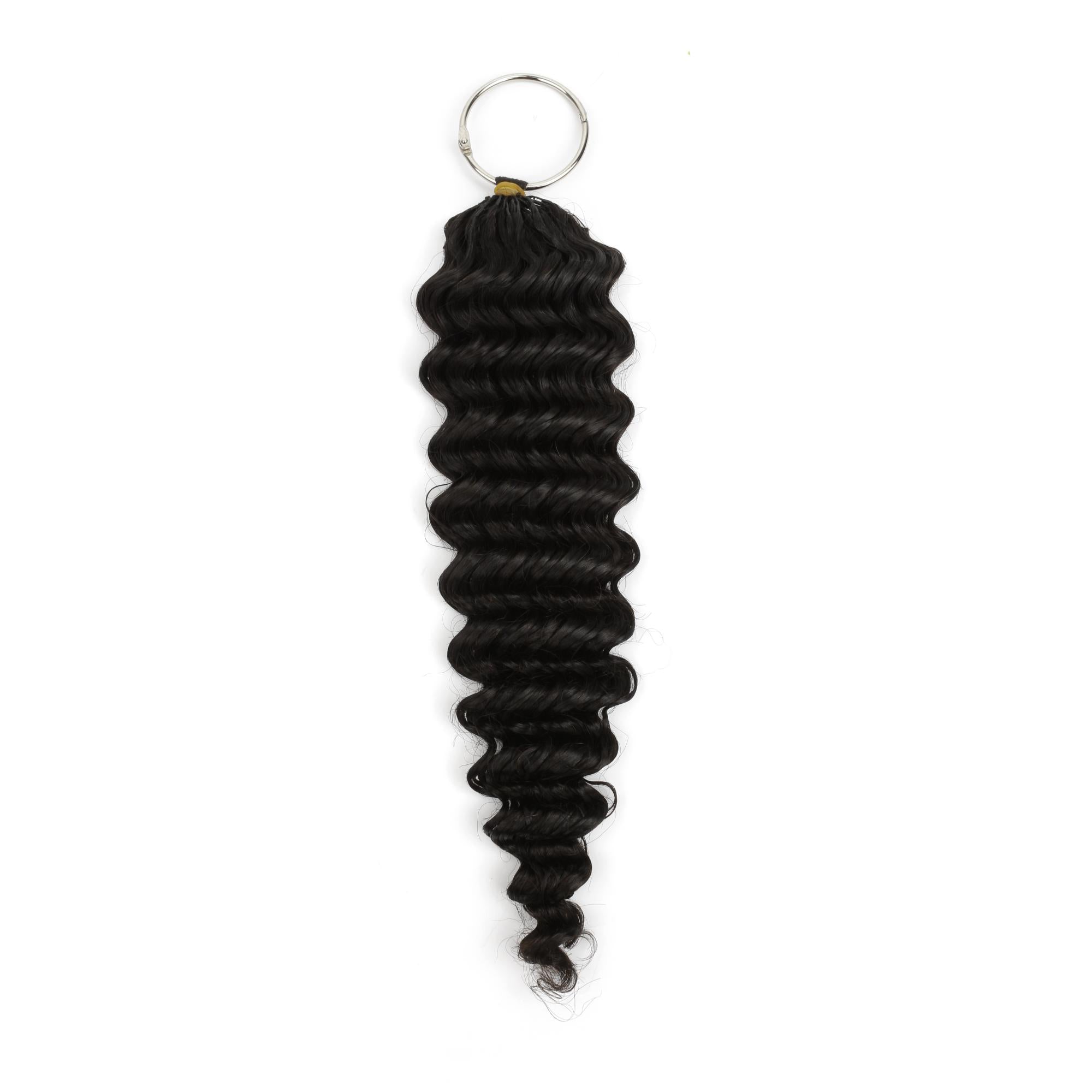 Deep Wave Feather Crochet Human Hair 16 Inch | Private Label