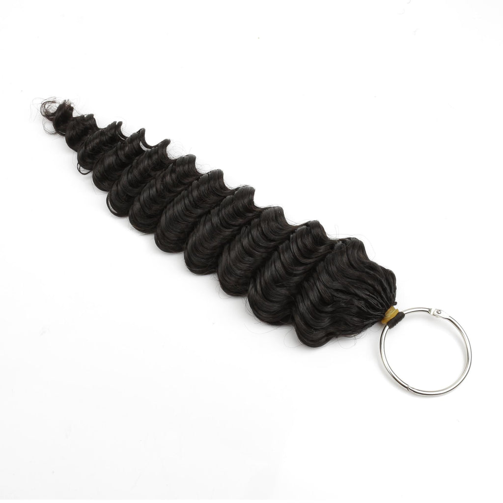 16" Deep Wave Feather Crochet Human Hair - Private Label