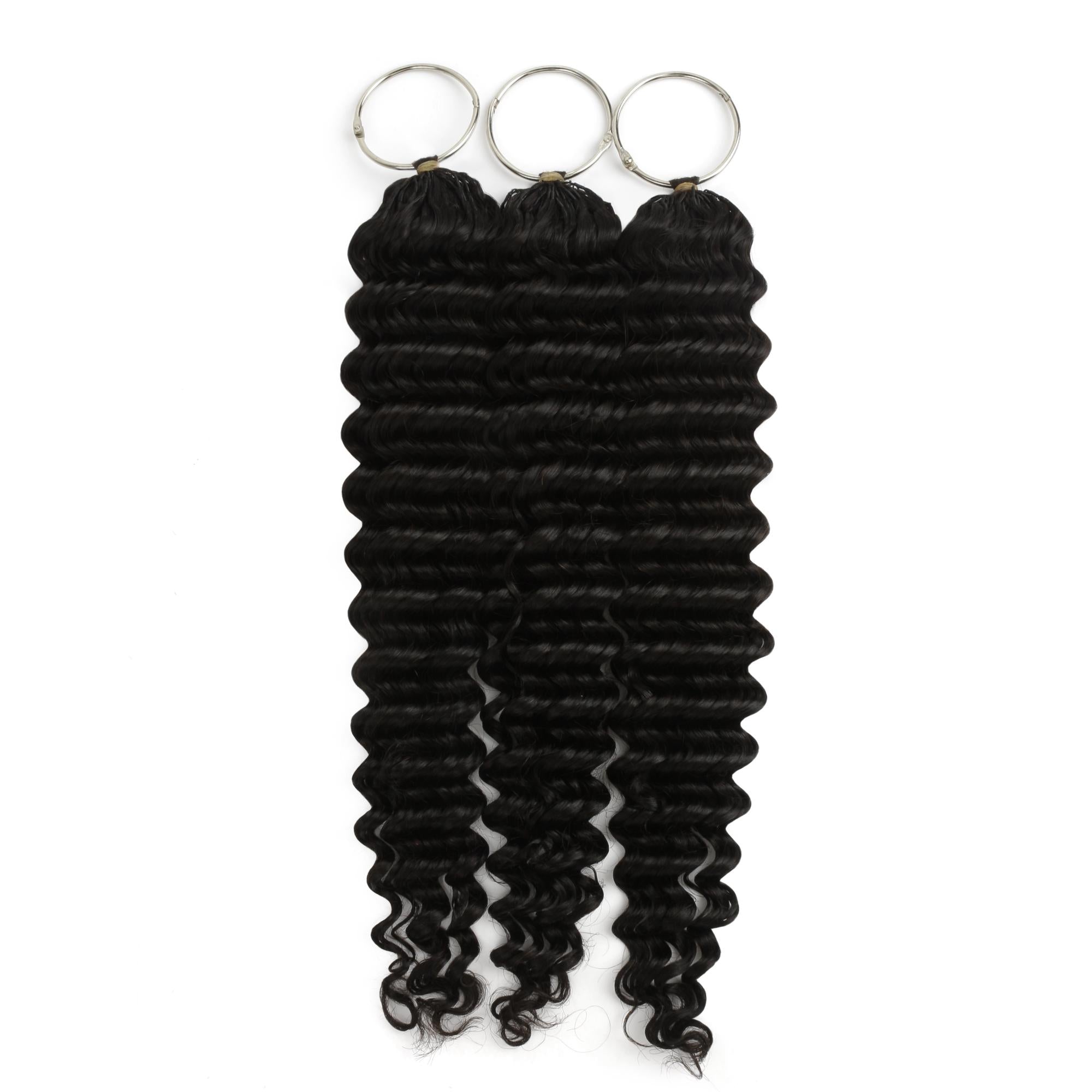 16" Deep Wave Feather Crochet Human Hair - Private Label